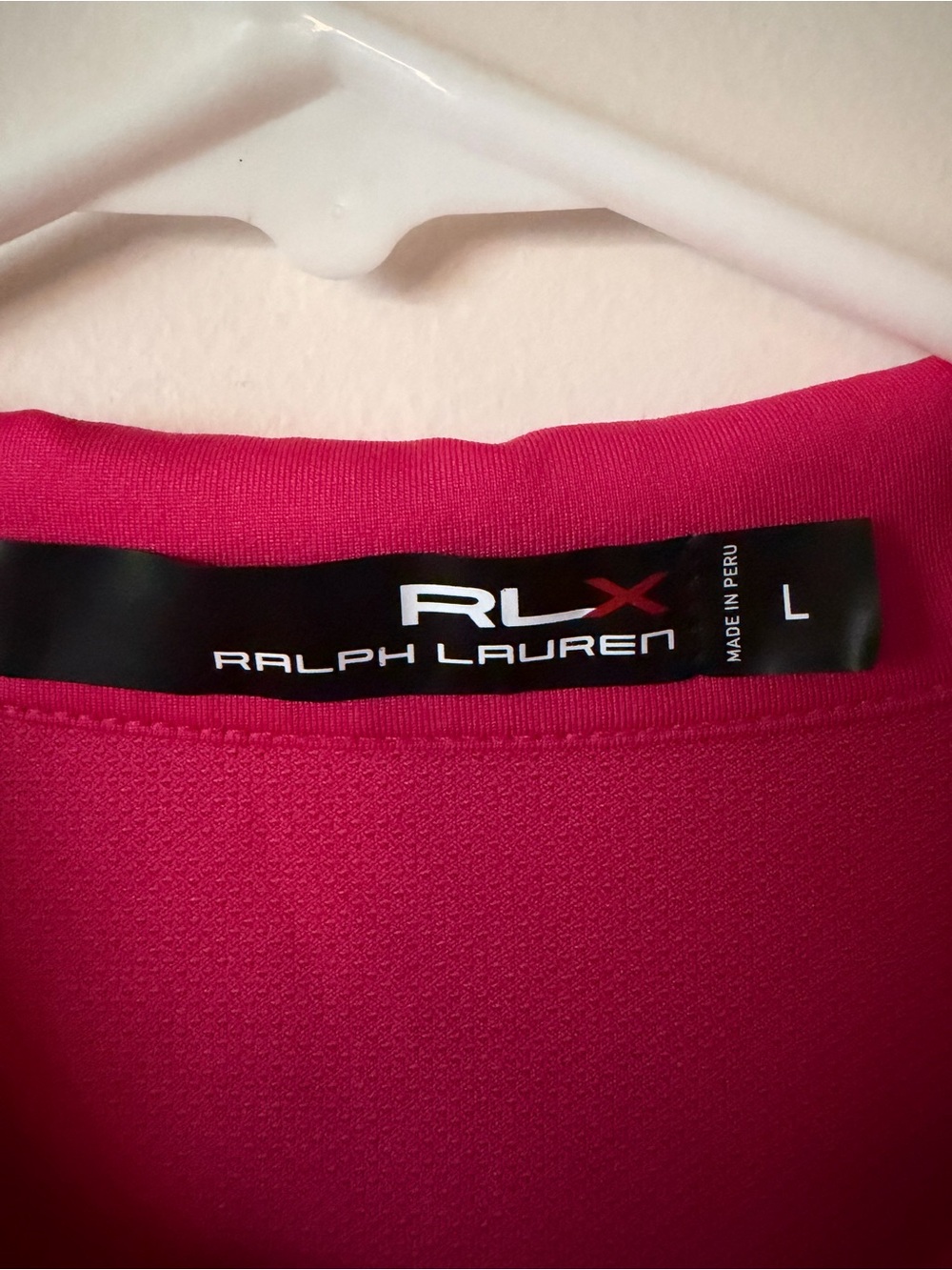 Ralph Lauren RLX Hot Pink Performance Top with Black Logo Detail - Picture 3 of 6